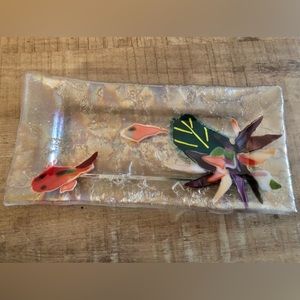 ✨Original Fused Glass Art, Koi Sushi Dish✨